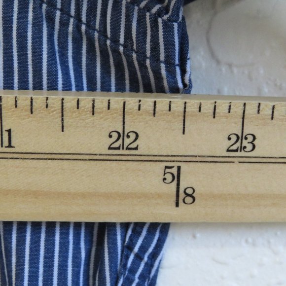 Hollister* Men's Long Sleeve Button Down Curved Hem Stripe Dress Shirt~ Size XL - Picture 9 of 13